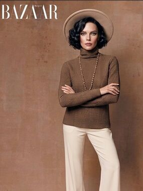 Brown Textured Women's Top